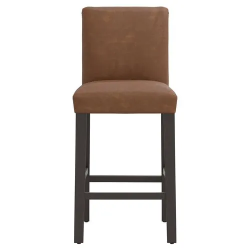 Shannon Faux Leather Barstool - Brown