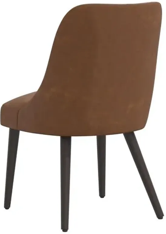 Barron Side Chair - Faux Leather - Brown