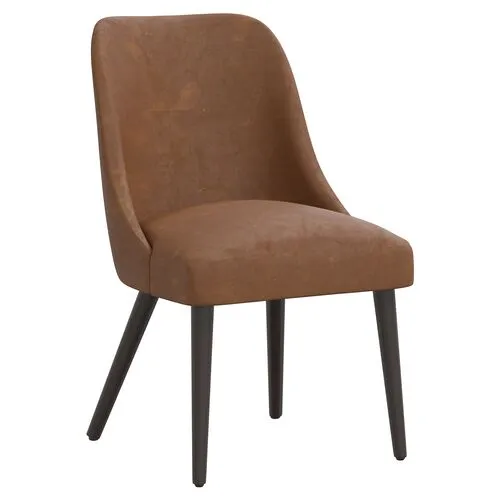 Barron Side Chair - Faux Leather - Brown
