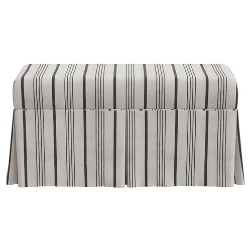 Hayworth Storage Bench - Alcot Coal - Black