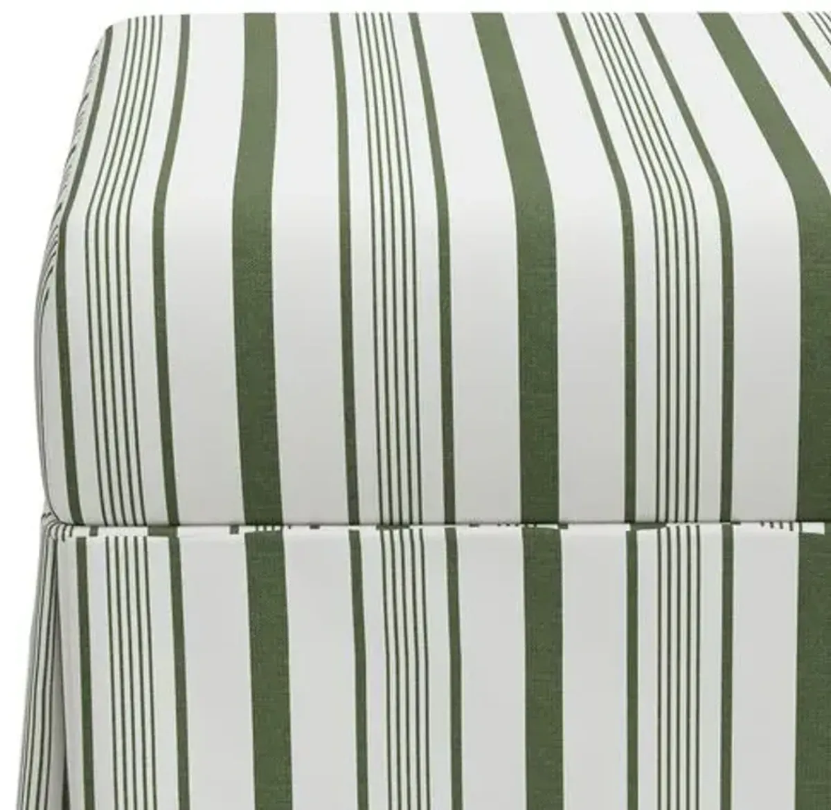 Hayworth Storage Bench - Luli Stripe - Green