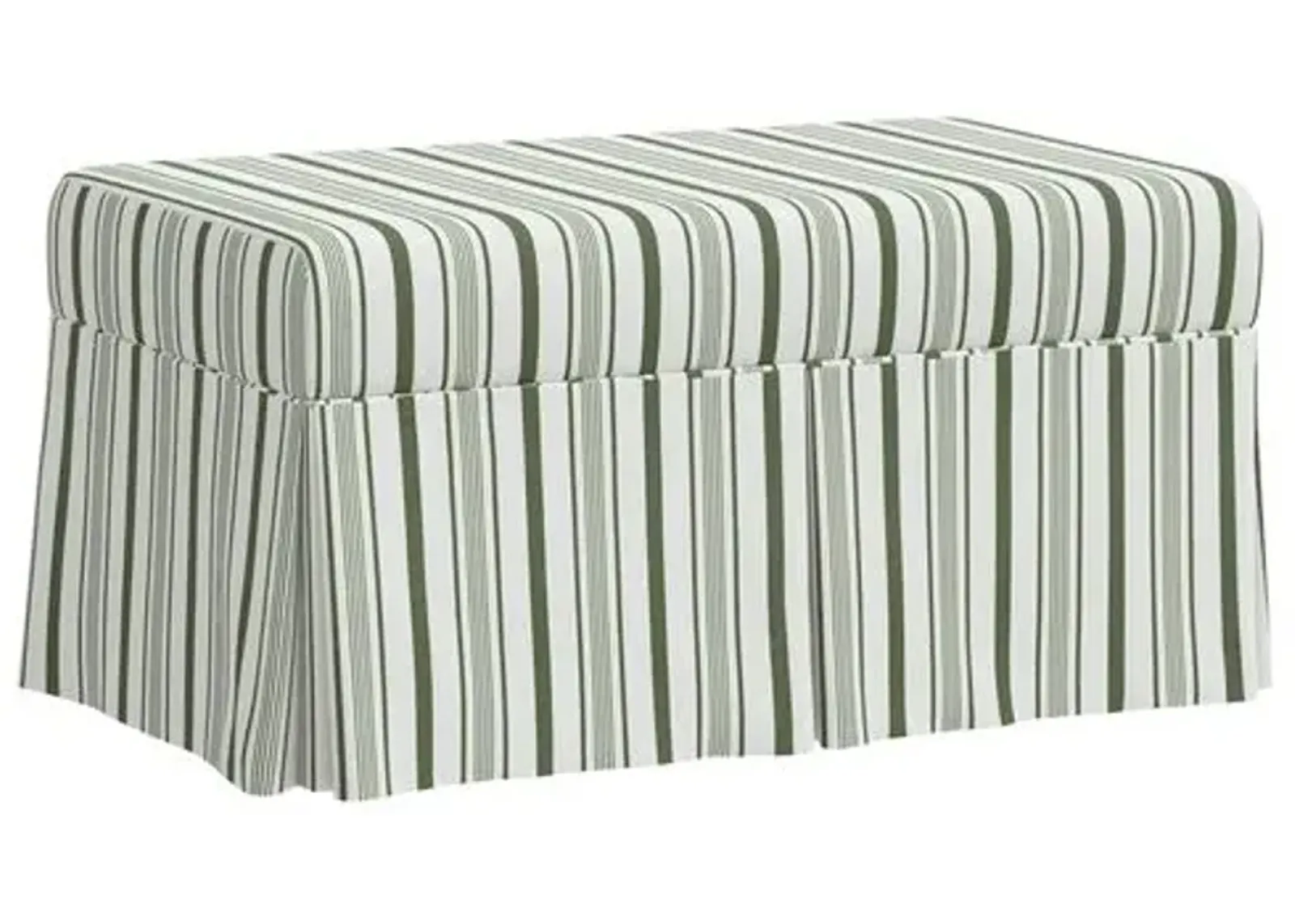 Hayworth Storage Bench - Luli Stripe - Green