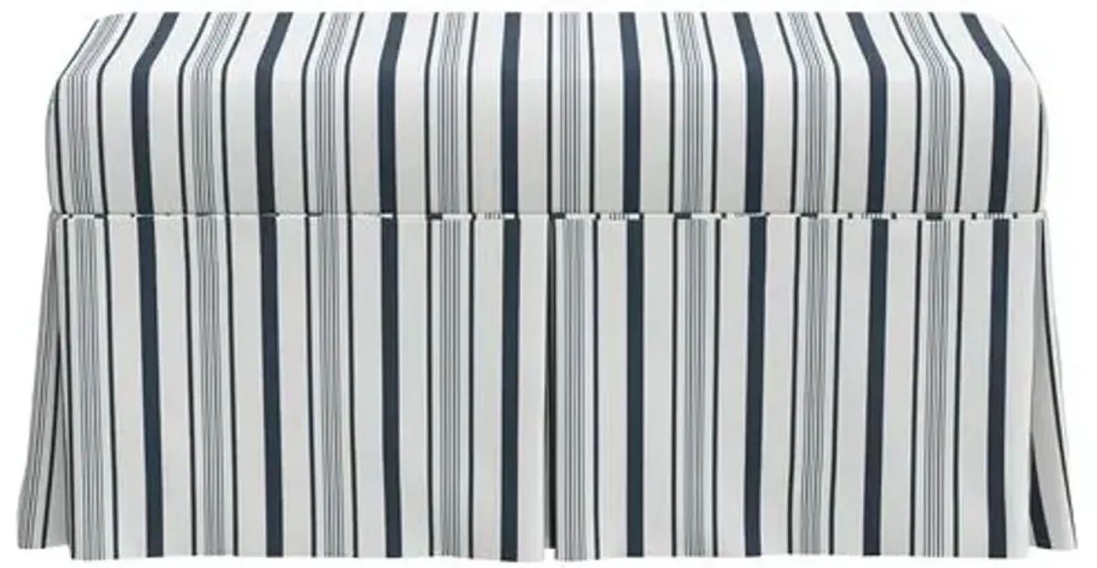Hayworth Storage Bench - Luli Stripe - Blue