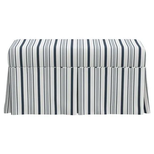 Hayworth Storage Bench - Luli Stripe - Blue