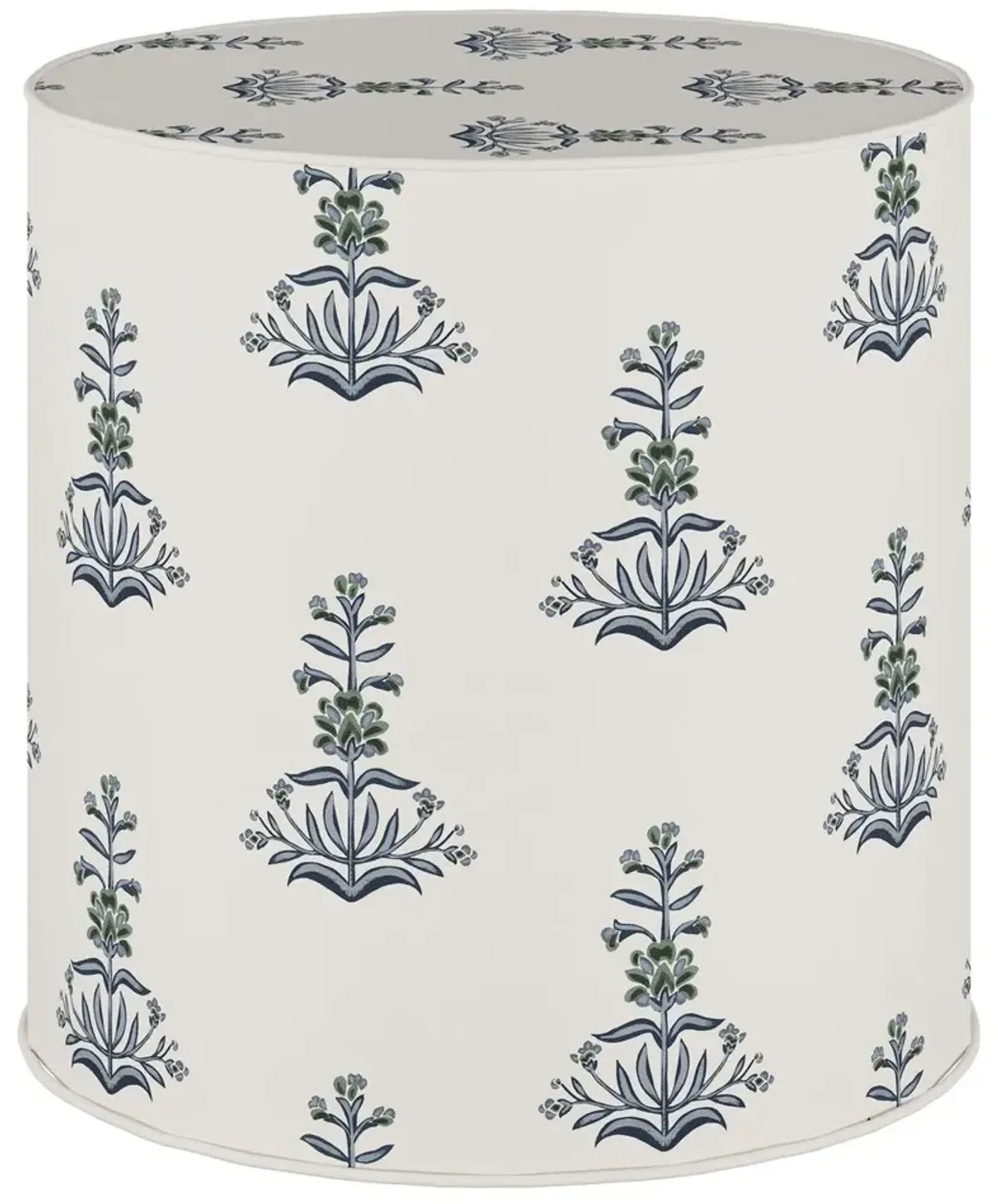 Harper Round Ottoman, Kiko Block Slate