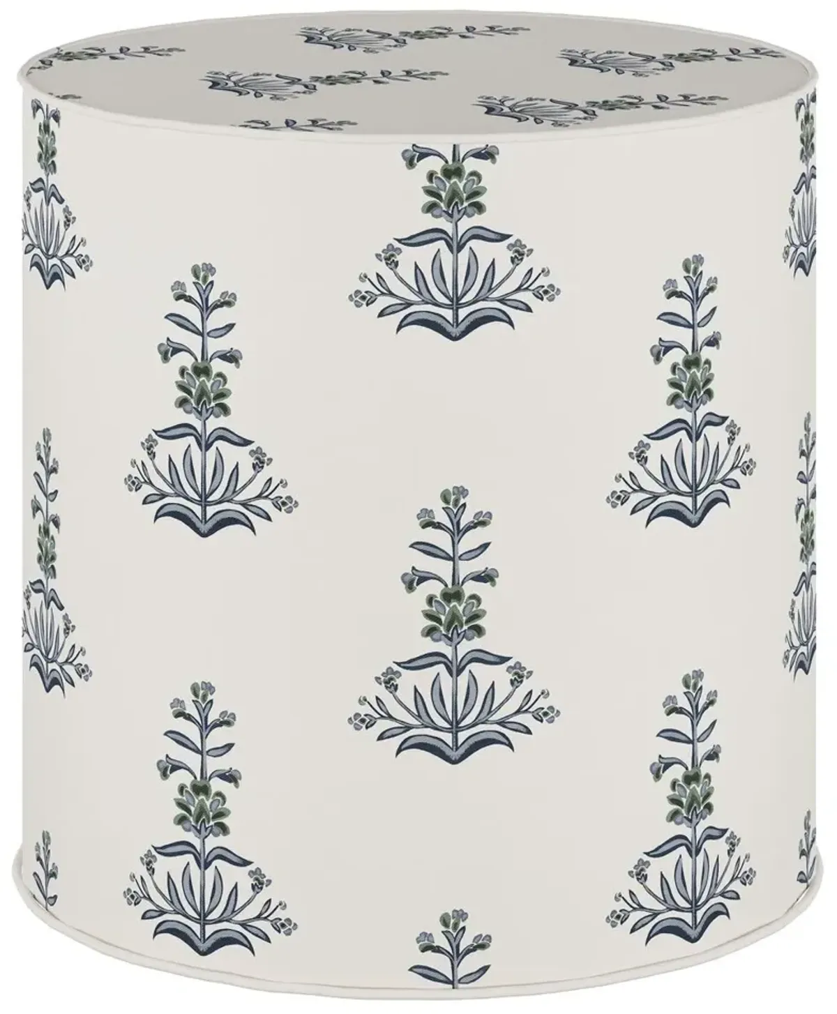 Harper Round Ottoman, Kiko Block Slate