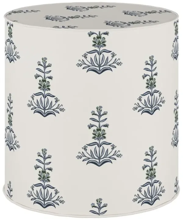 Harper Round Ottoman, Kiko Block Slate