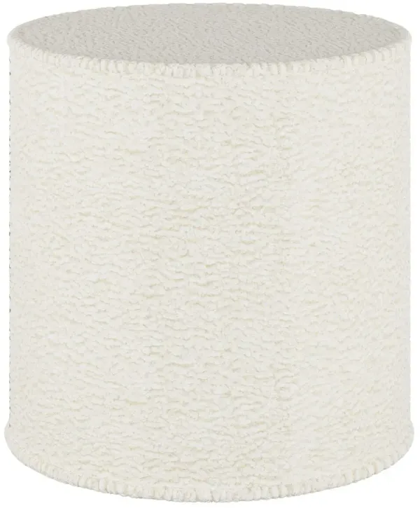 Harper Round Ottoman, Sheepskin Natural
