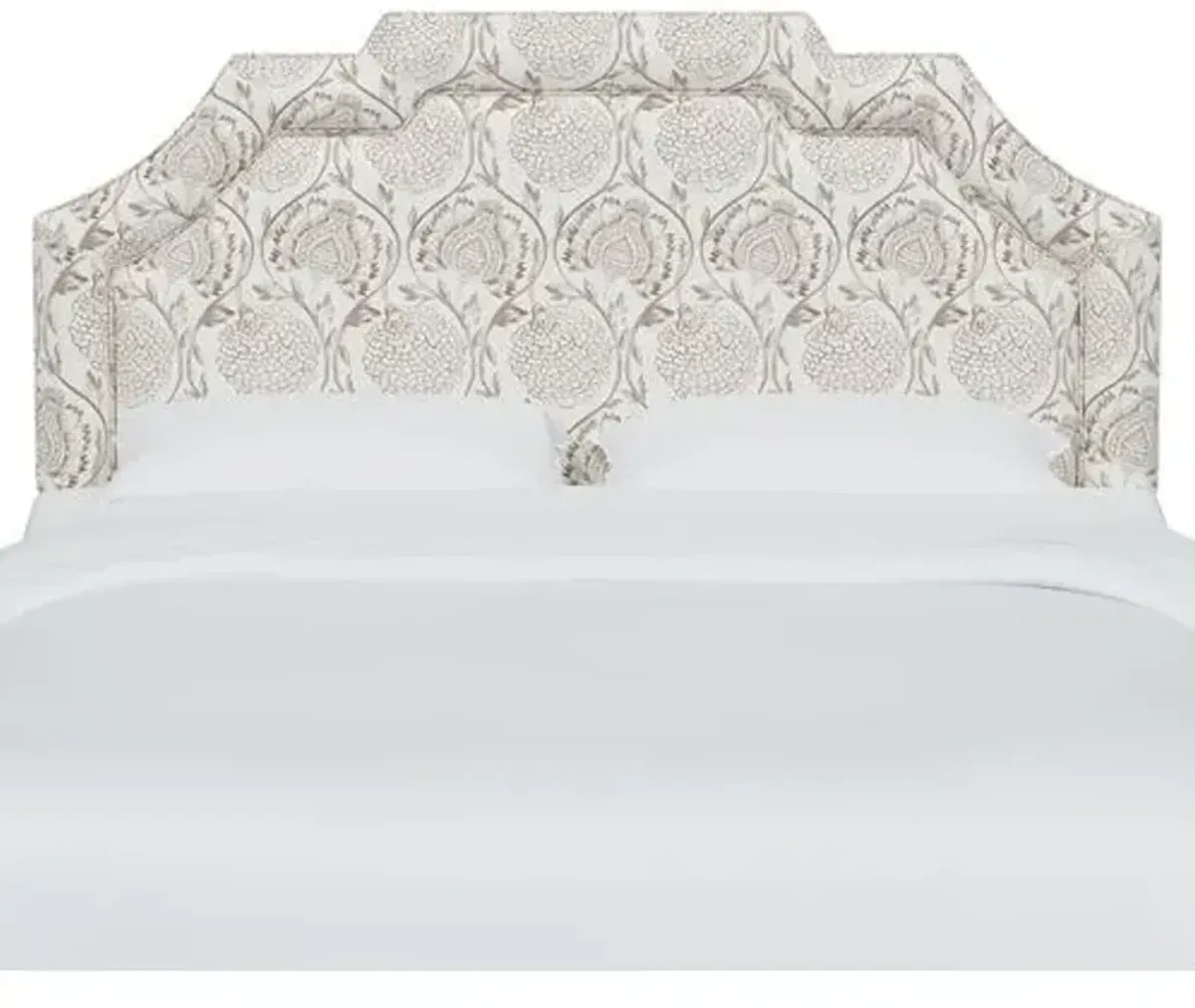 Lola Headboard - Ranjit Floral - Handcrafted - Brown