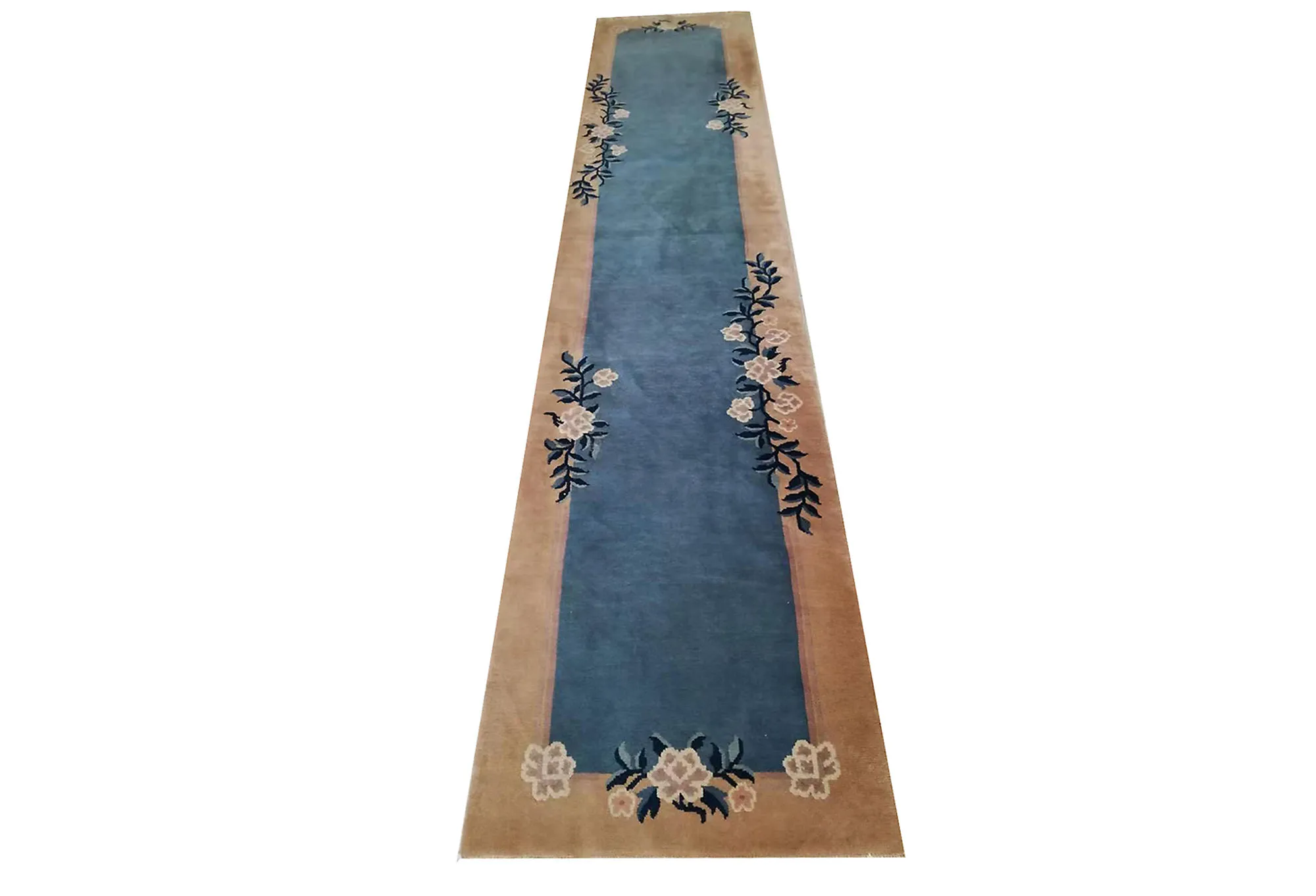 Chinese Peking Rug 2'6" x 11'3" - Blue - Blue