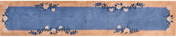 Chinese Peking Rug 2'6" x 11'3" - Blue - Blue