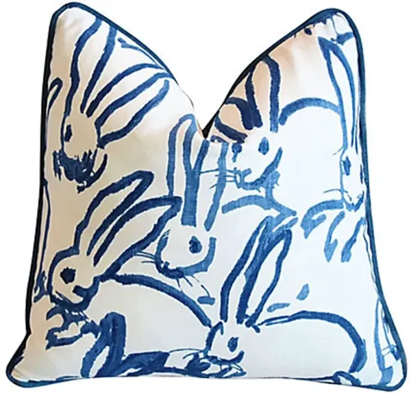 Blue Groundworks Bunny Hutch Pillow