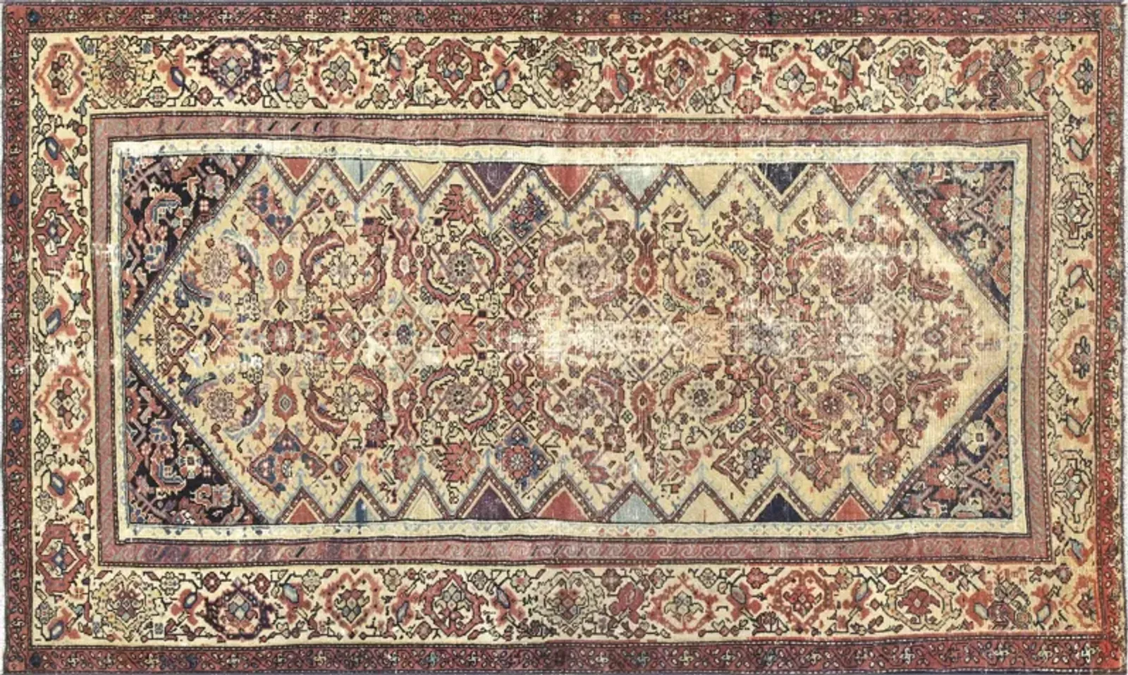 1920s Persian Melayer Rug - 3'10" x 6'5" - Nalbandian - Red - Red