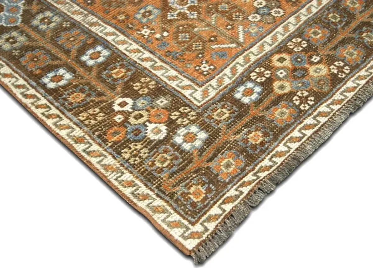 1920s Persian Shiraz Rug - 3'11" x 5'2" - Nalbandian - Brown - Brown