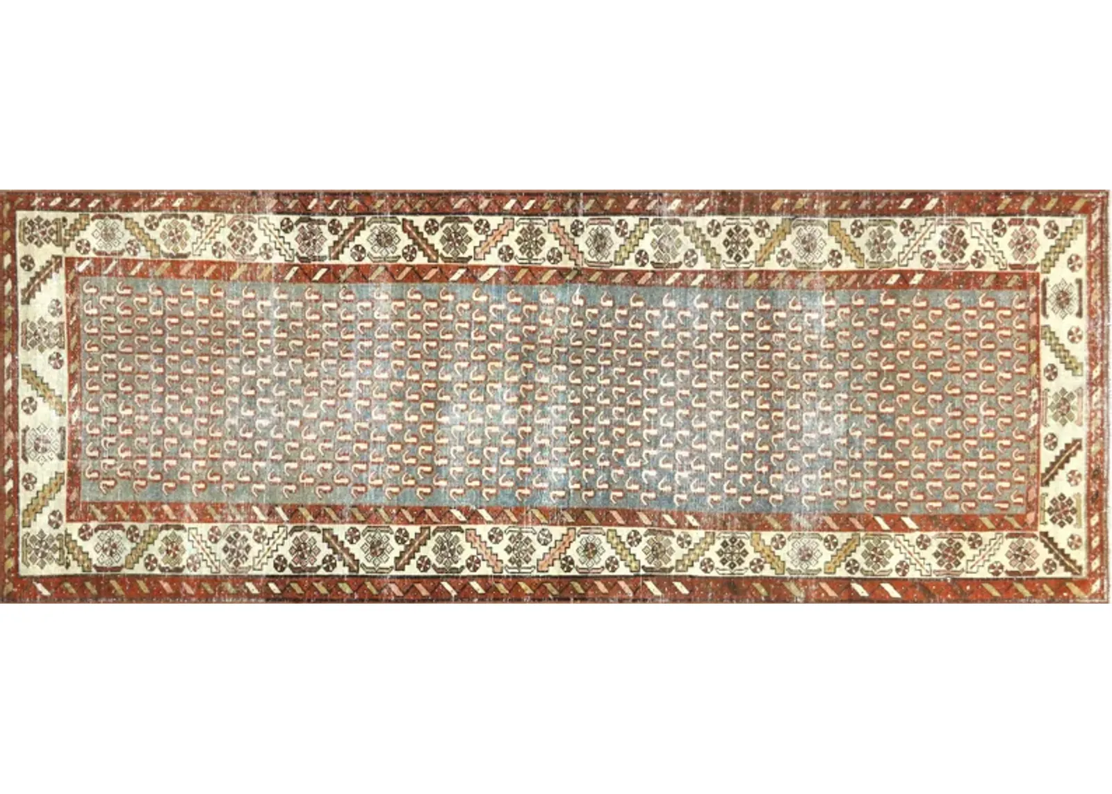 1920s Persian Melayer Runner - 3' x 7'11" - Nalbandian - Red