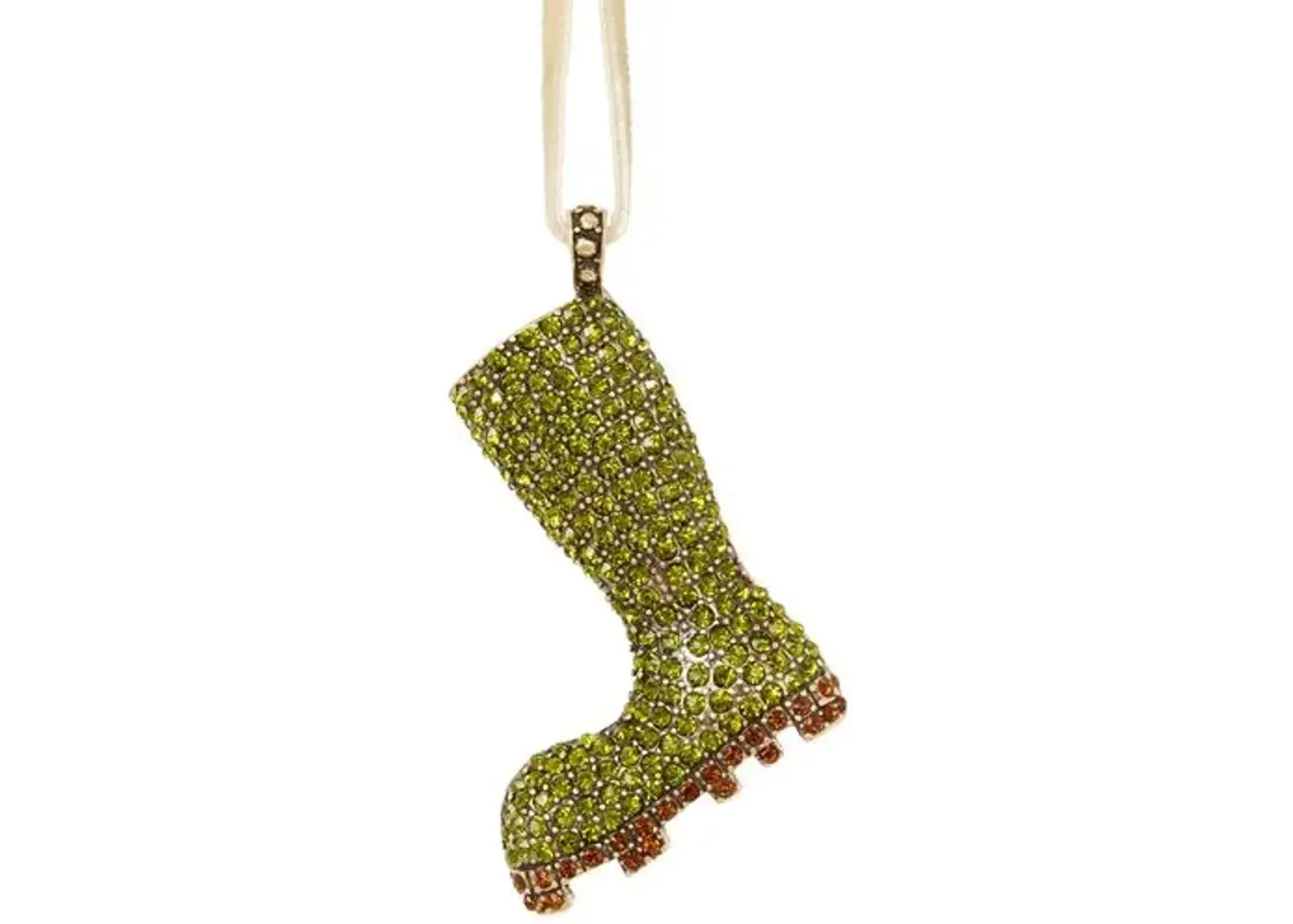 Wellington Boot Ornament - Gold/Green - Joanna Buchanan