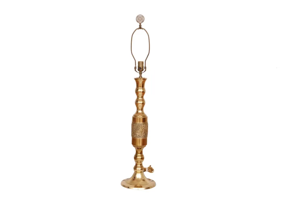 Traditional Brass Candlestick Table Lamp - Interesting Things