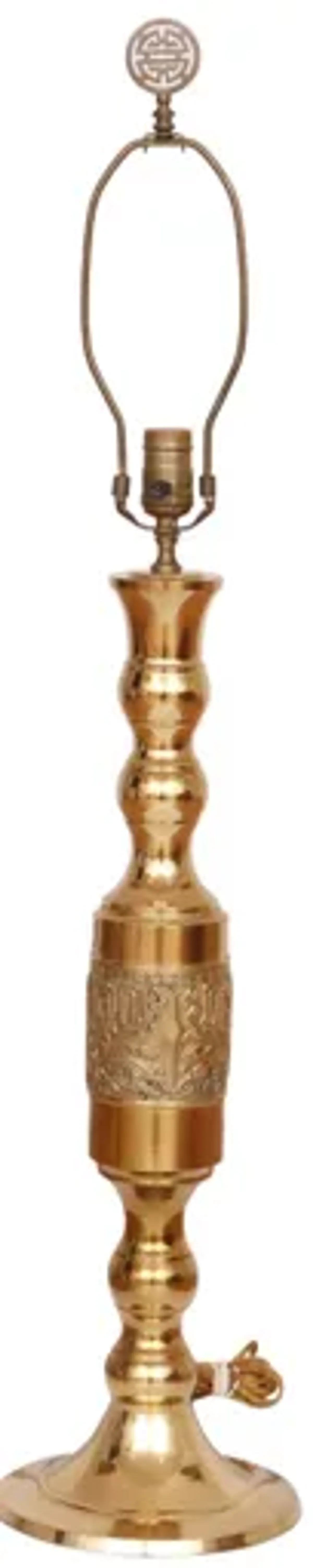 Traditional Brass Candlestick Table Lamp - Interesting Things