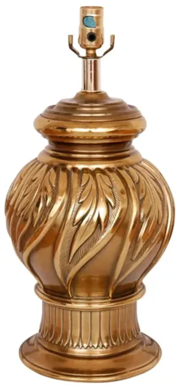 Large Regency Brass Table Lamp - Interesting Things