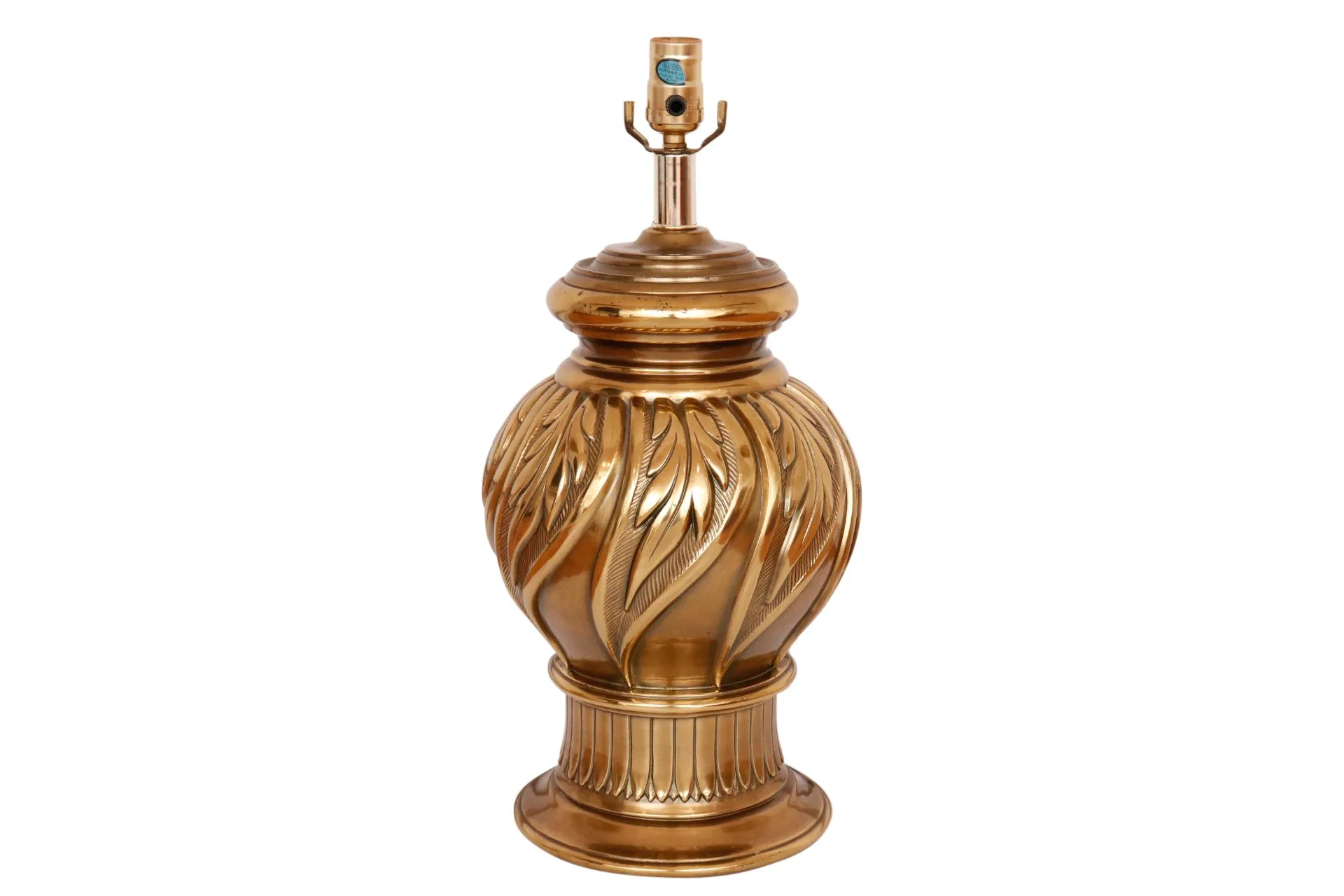 Large Regency Brass Table Lamp - Interesting Things