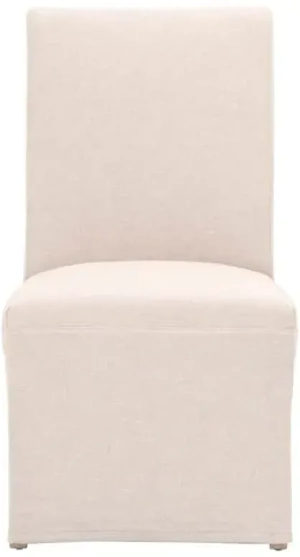 Set of 2 Leah Slipcover Dining Chairs - Natural - Ivory