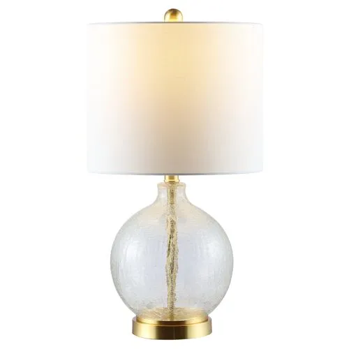 Cadence Glass Lamp - Gold/White