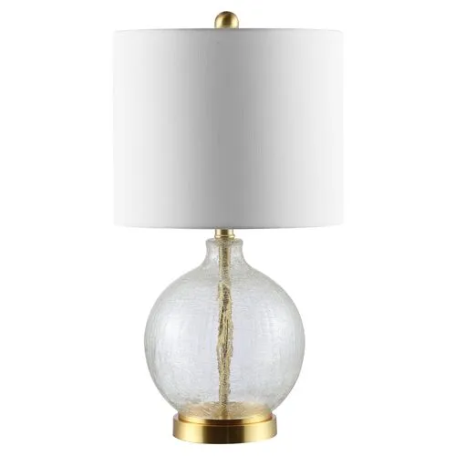 Cadence Glass Lamp - Gold/White