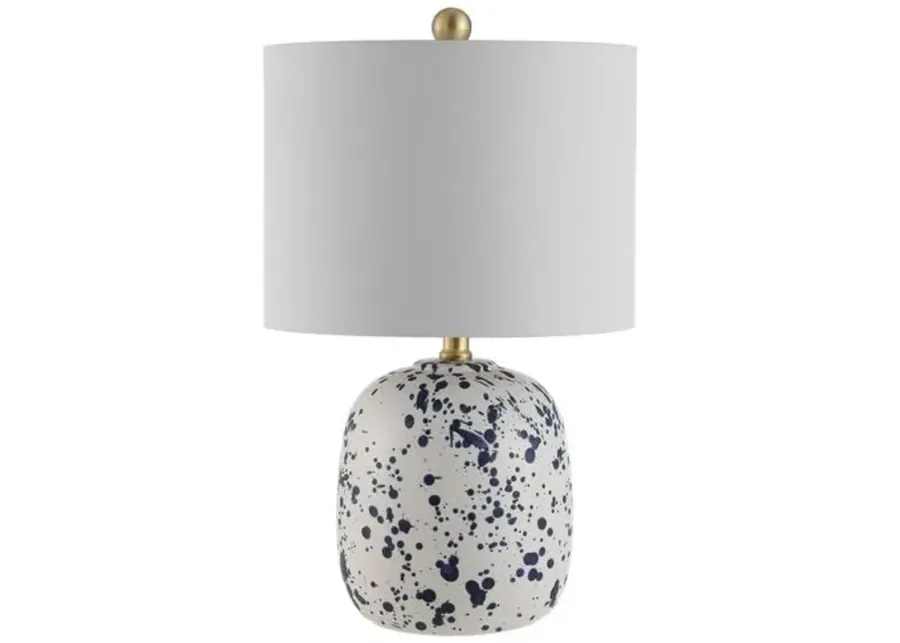 Jackson Splatter Table Lamp - Ivory/Blue