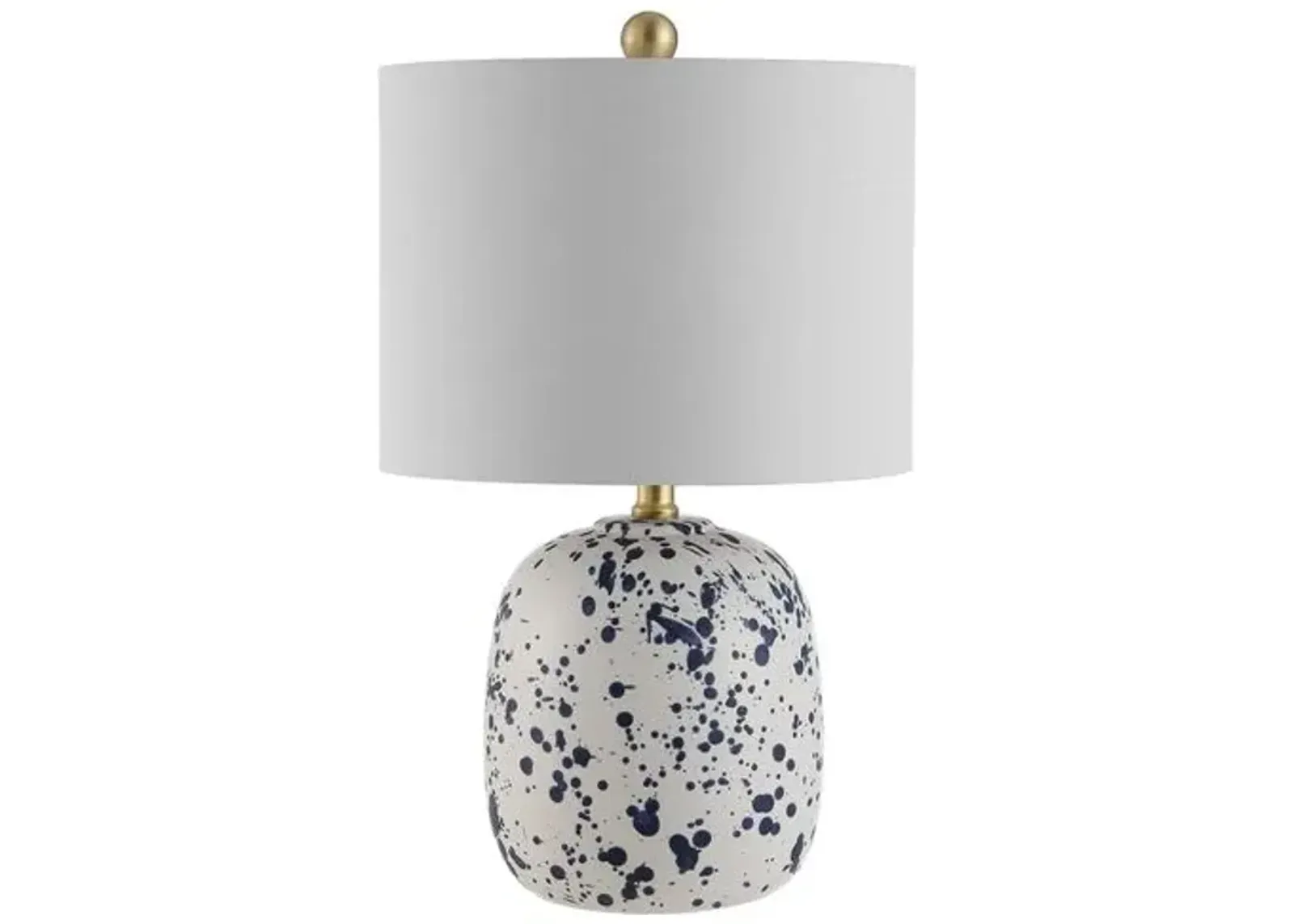 Jackson Splatter Table Lamp - Ivory/Blue