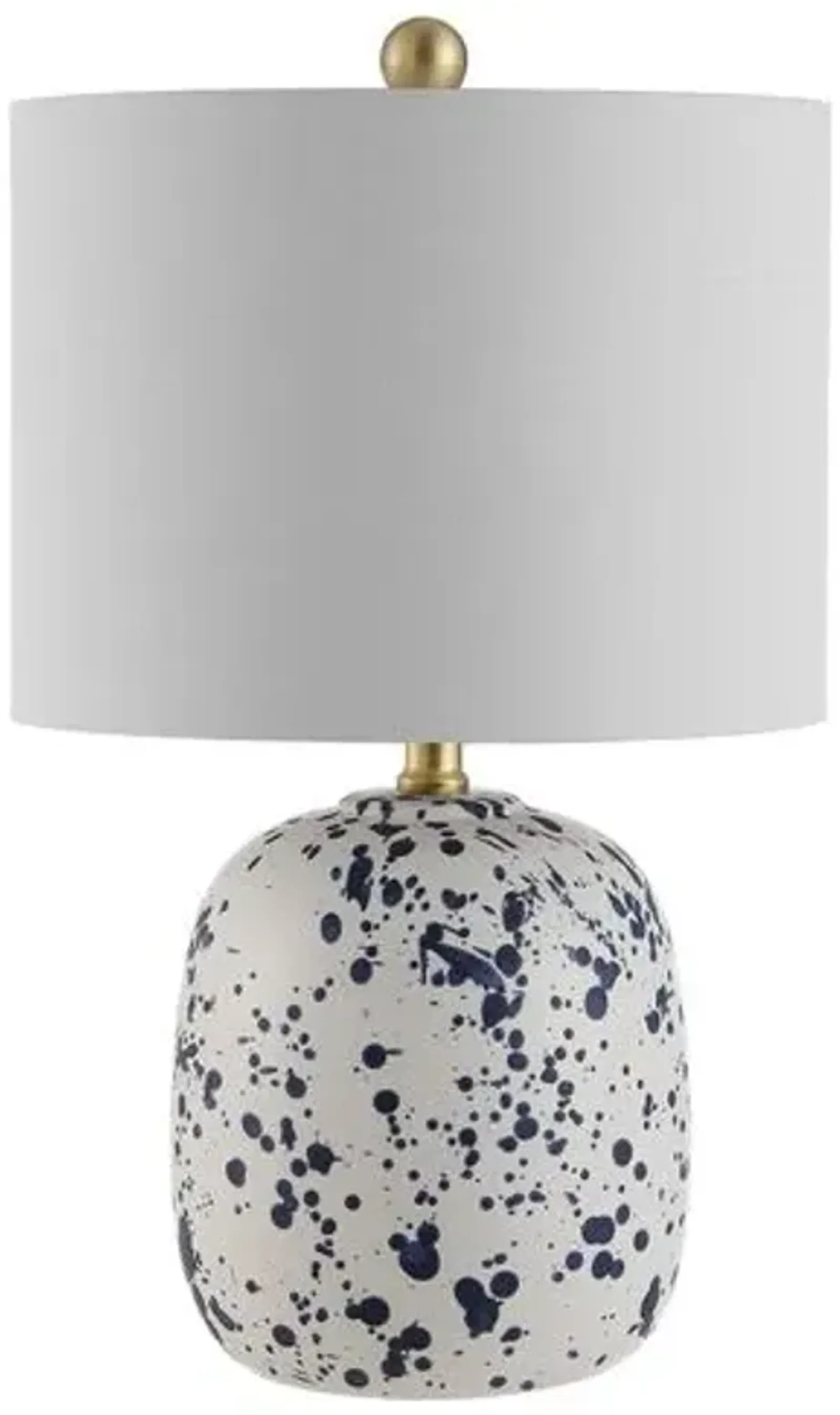 Jackson Splatter Table Lamp - Ivory/Blue