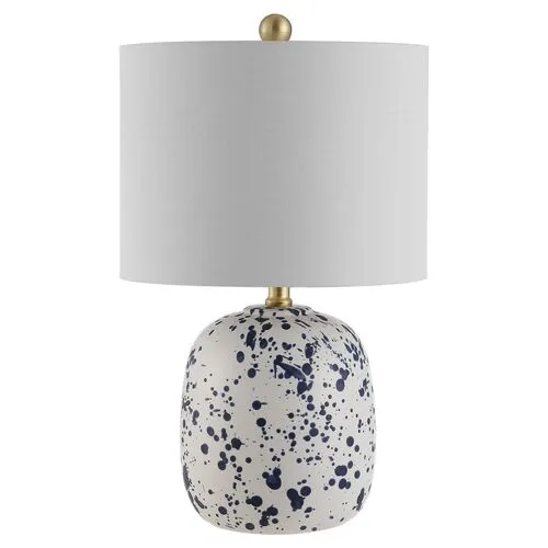 Jackson Splatter Table Lamp - Ivory/Blue