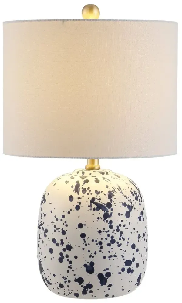 Jackson Splatter Table Lamp - Ivory/Blue