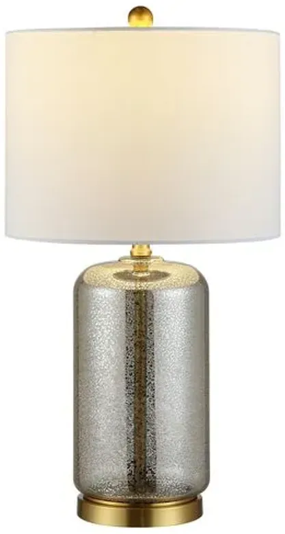 Bella Glass Table Lamp - Silver