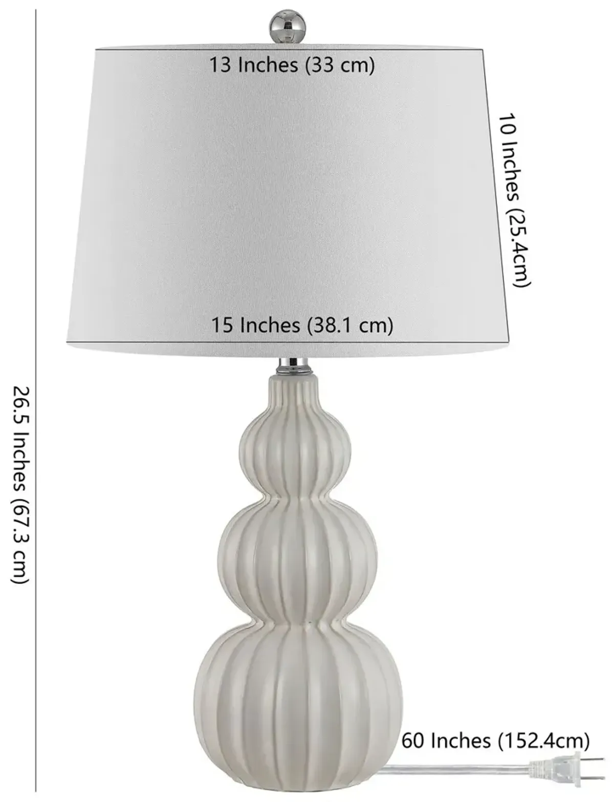 Maya Triple Gourd Table Lamp