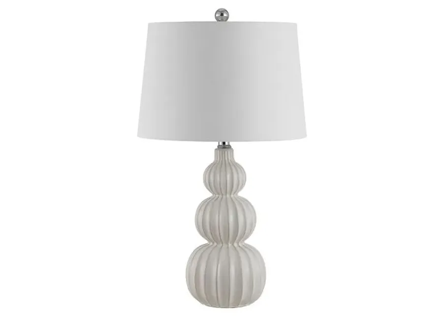 Maya Triple Gourd Table Lamp - White