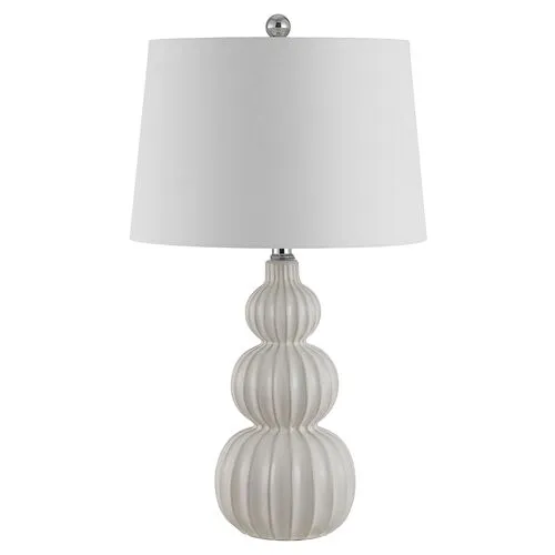 Maya Triple Gourd Table Lamp - White