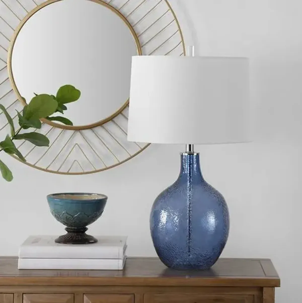 Ariana Glass Table Lamp - Blue