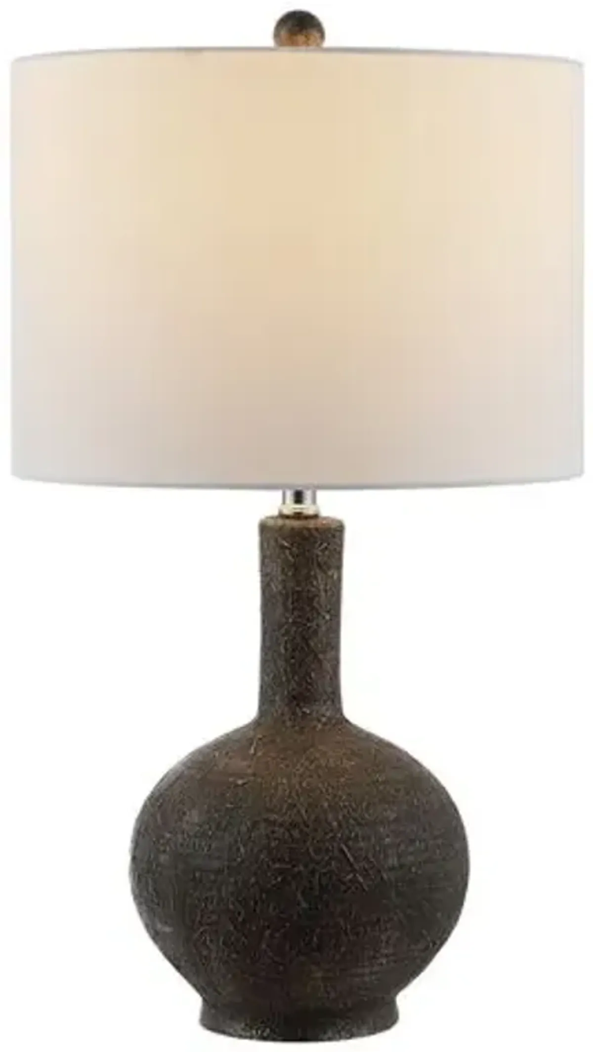 Naomi Textured Table Lamp - Dark Gray