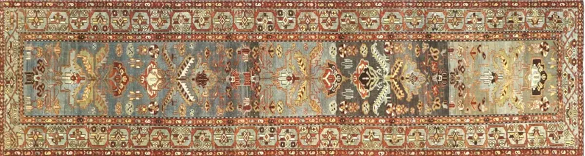 1920s Persian Melayer Rug - 3'5" x 13'3" - Nalbandian - Brown - Brown