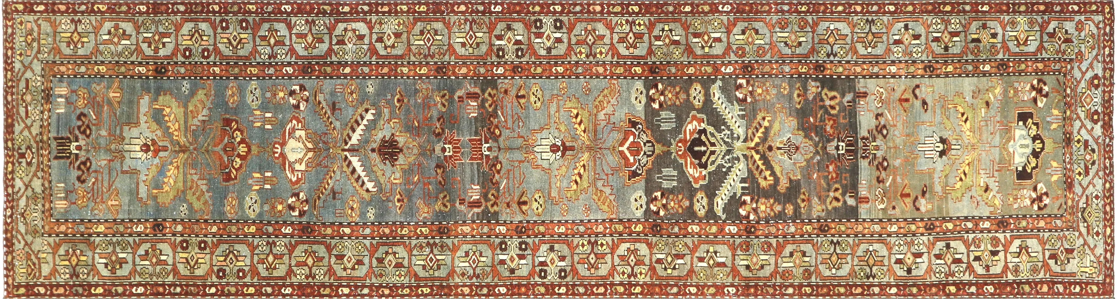 1920s Persian Melayer Rug - 3'5" x 13'3" - Nalbandian - Brown - Brown