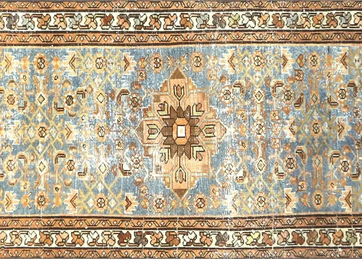 1920s Persian Melayer Runner - 3' x 17'2" - Nalbandian - Orange