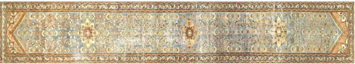 1920s Persian Melayer Runner - 3' x 17'2" - Nalbandian - Orange