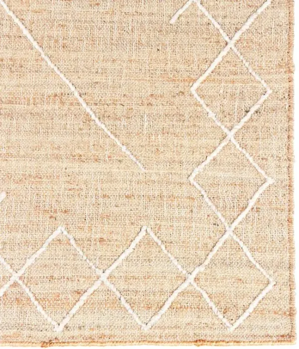 Argan Kabara Handwoven Rug - Natural - Beige - Beige