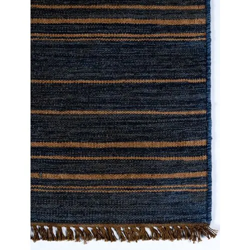 Duar Tofola Handwoven Rug - Indigo - Lemieux Et Cie - Blue - Blue