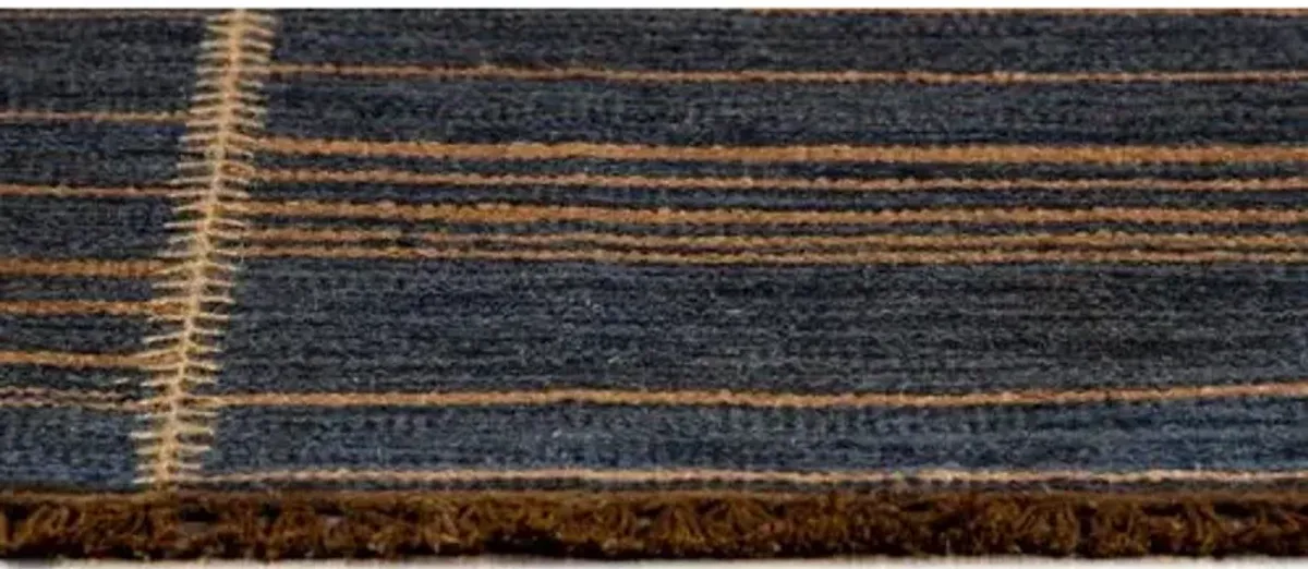 Duar Tofola Handwoven Rug - Indigo - Lemieux Et Cie - Blue - Blue