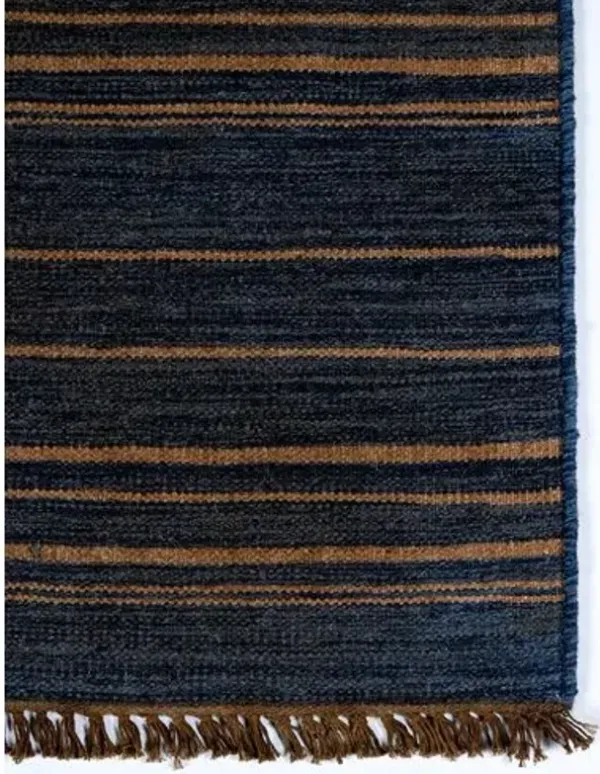 Taz Handwoven Rug - Indigo - Blue - Blue