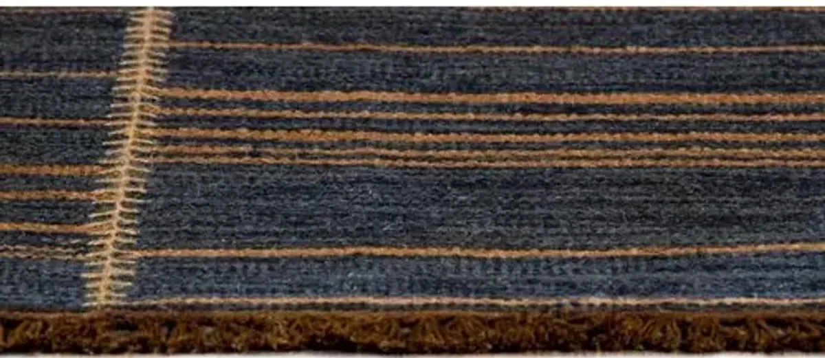 Duar Tofola Handwoven Rug - Indigo - Lemieux Et Cie - Blue - Blue