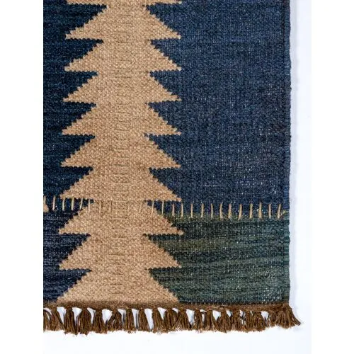 Duar Atar Handwoven Rug - Indigo - Lemieux Et Cie - Blue - Blue