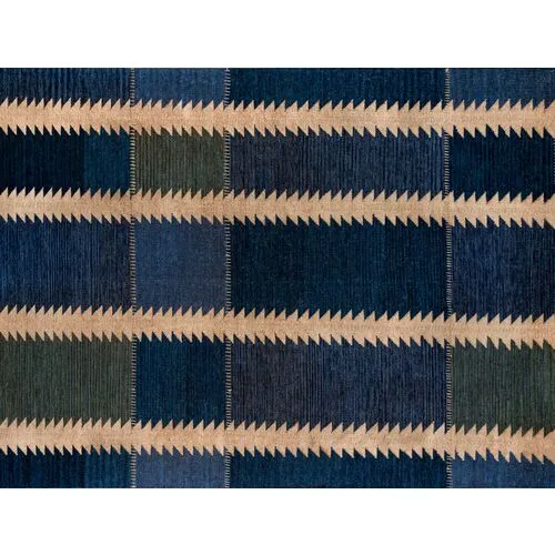 Duar Atar Handwoven Rug - Indigo - Lemieux Et Cie - Blue - Blue