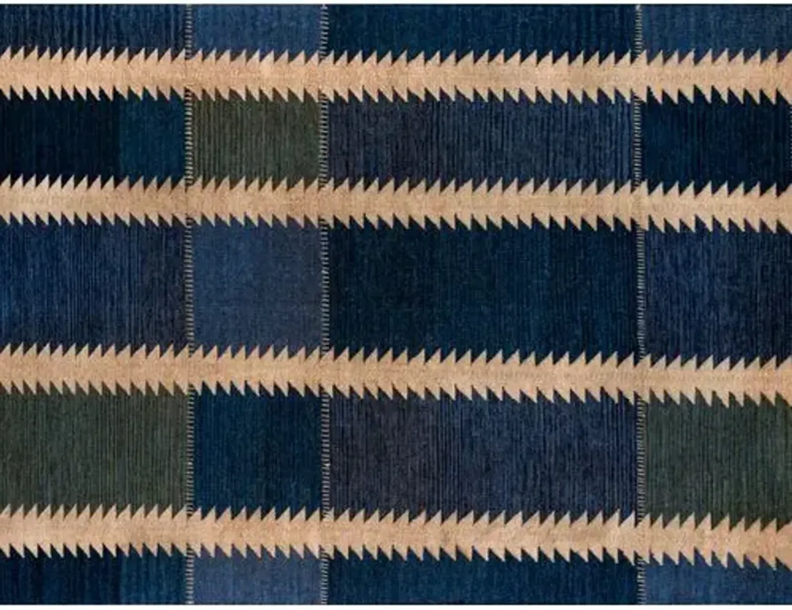 Duar Atar Handwoven Rug - Indigo - Lemieux Et Cie - Blue - Blue